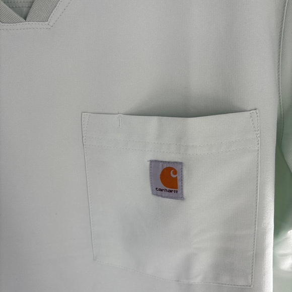 Carhartt Women’s Mint V-Neck Pocket Utility Top - Picture 2 of 7